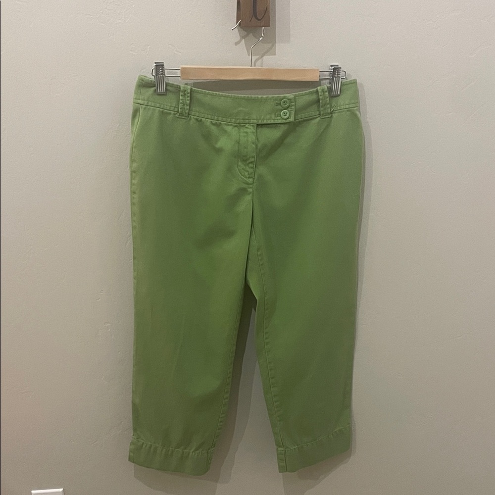LOFT Green Cropped Pants